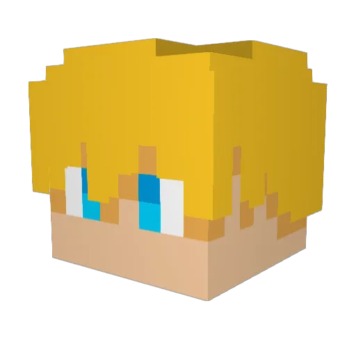 Omegaceus Minecraft avatar head, 3D render