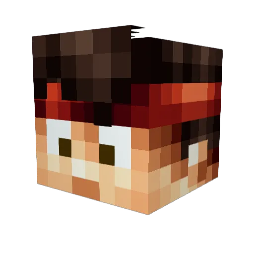 Omegalem Minecraft avatar head, 3D render