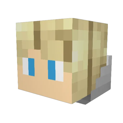 Omegaluke123 Minecraft avatar head, 3D render
