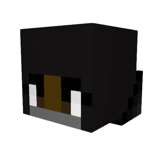 OmegamonZwart Minecraft avatar head, 3D render