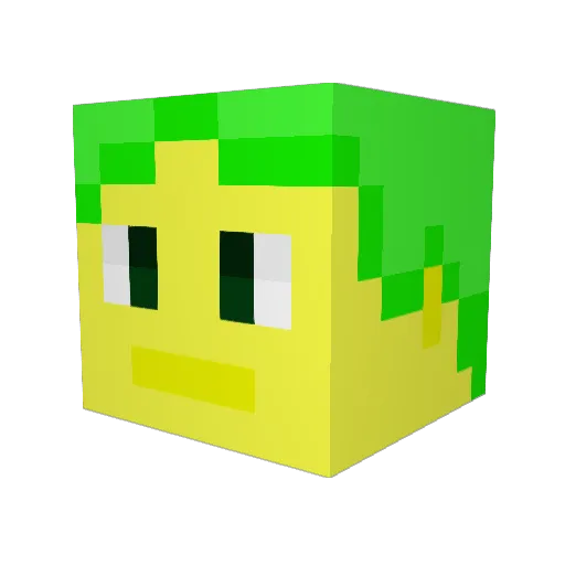 Omegapork Minecraft avatar head, 3D render