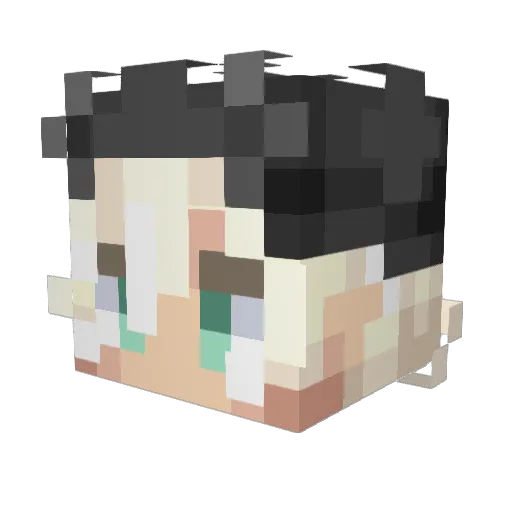 Omegathevirus Minecraft avatar head, 3D render
