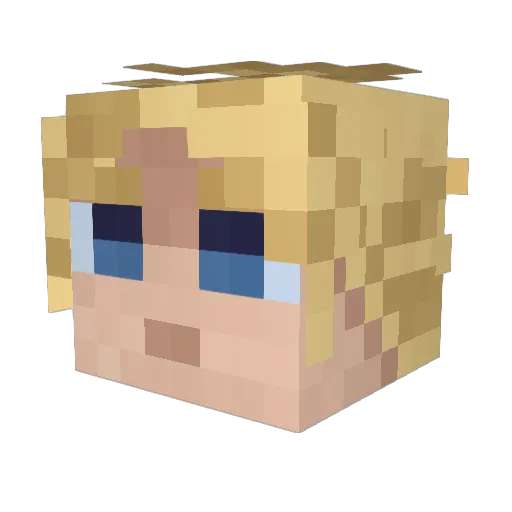 Omegatone Minecraft avatar head, 3D render