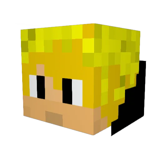 Omegazzi Minecraft avatar head, 3D render