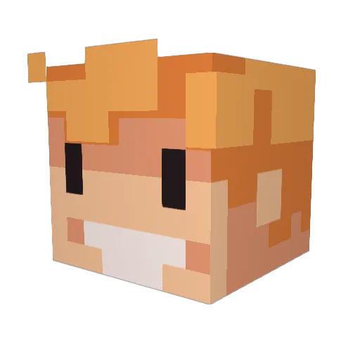 OmeleteYouFinish Minecraft avatar head, 3D render
