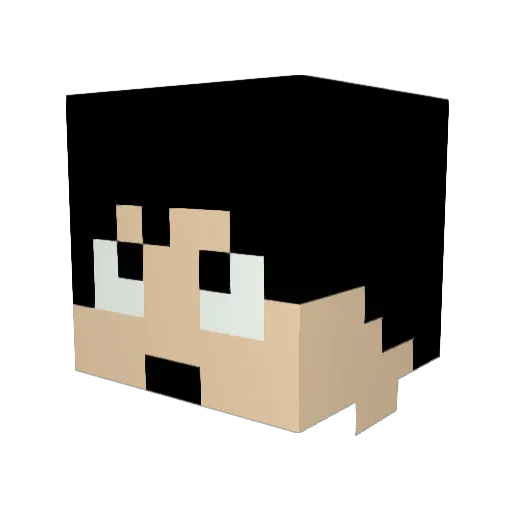 Omelette_Rise Minecraft avatar head, 3D render