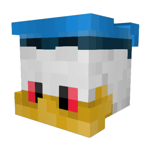 Omen888 Minecraft avatar head, 3D render