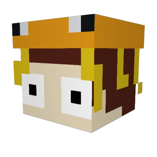 OmenCup Minecraft avatar head, 3D render
