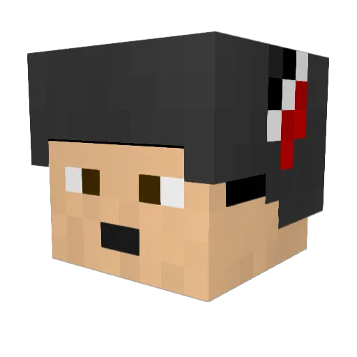 Omeney Minecraft avatar head, 3D render
