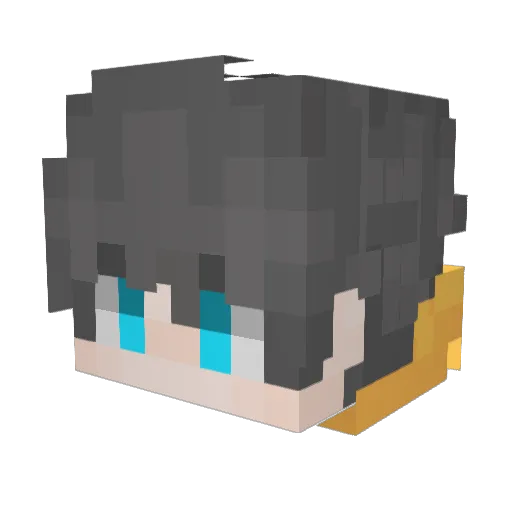 OmerCakir Minecraft avatar head, 3D render