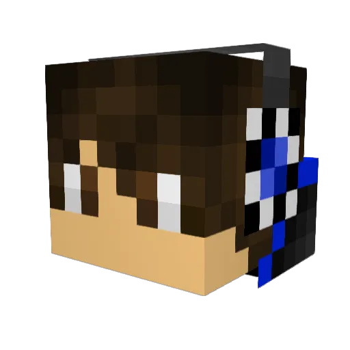 OmerNakash Minecraft avatar head, 3D render