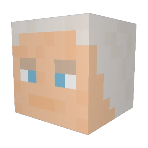 Omexta Minecraft avatar head, 3D render