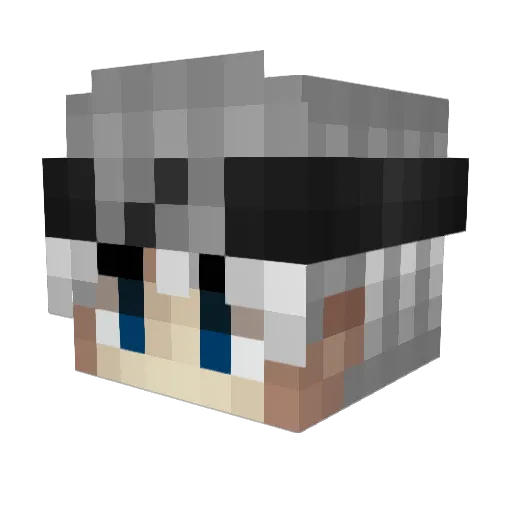 OmgEz Minecraft avatar head, 3D render