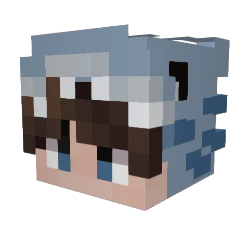 OmgItsAPenguin Minecraft avatar head, 3D render