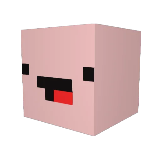 OmgpwnedxD Minecraft avatar head, 3D render