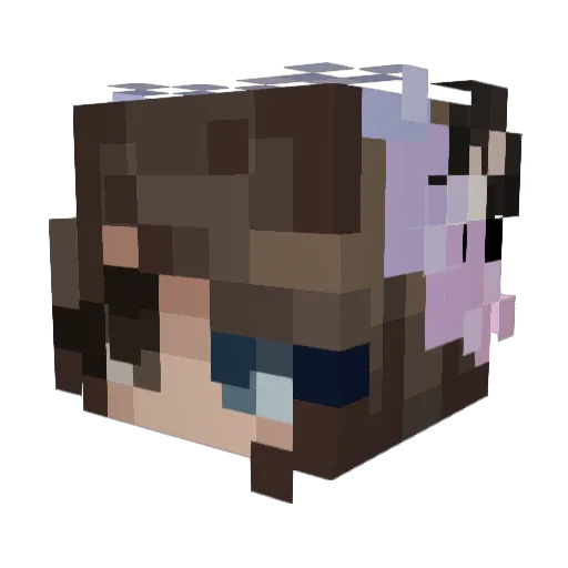 Omiand Minecraft avatar head, 3D render