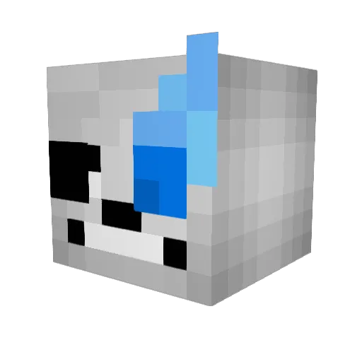 OmicronParadox Minecraft avatar head, 3D render