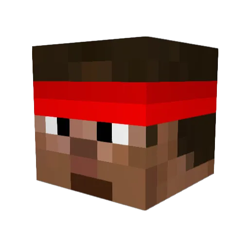 Omicron_Austin Minecraft avatar head, 3D render