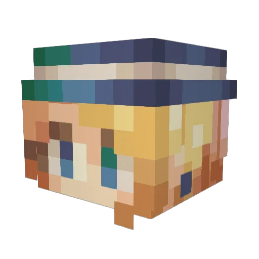 Omidal Minecraft avatar head, 3D render