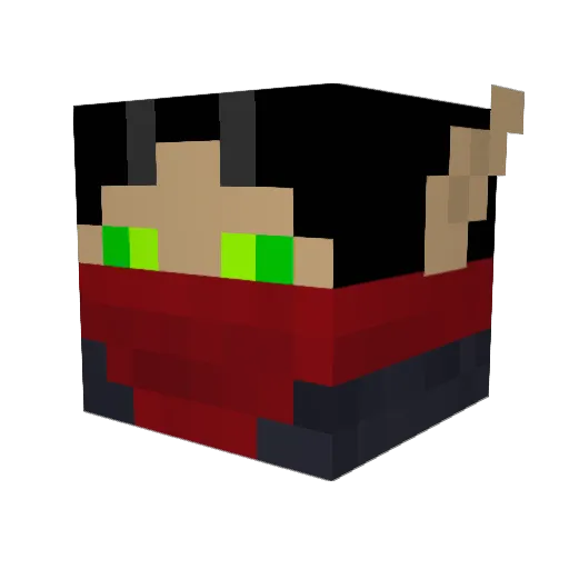 Ominai187 Minecraft avatar head, 3D render