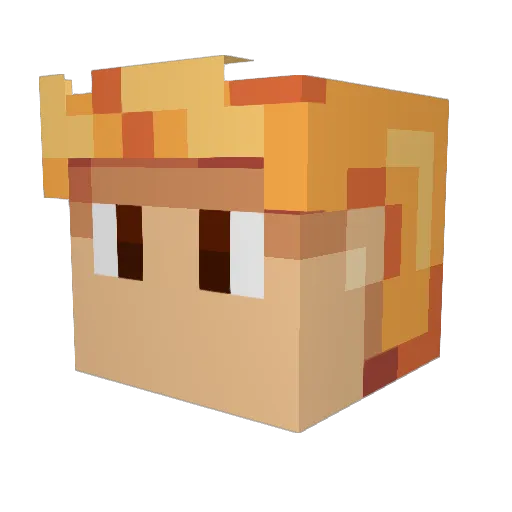 OminoPanino Minecraft avatar head, 3D render