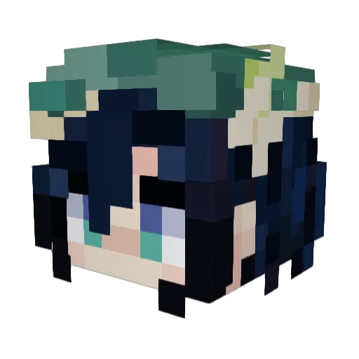 Ominosamuel Minecraft avatar head, 3D render