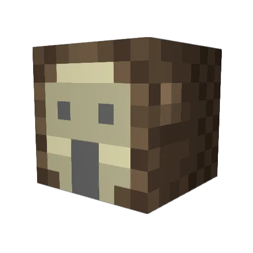 Ominous747 Minecraft avatar head, 3D render