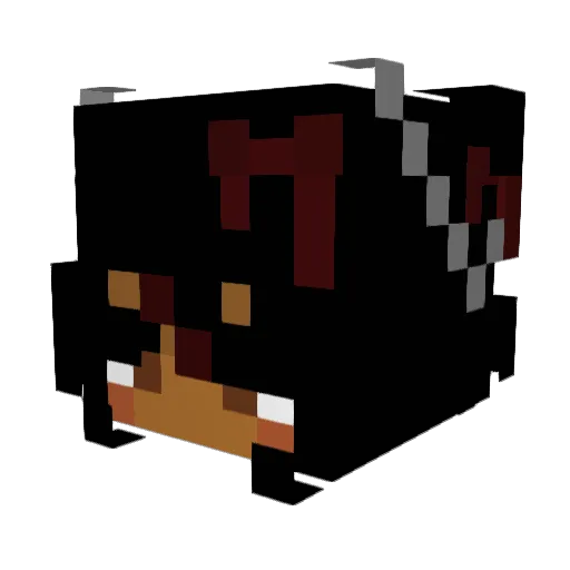 OminousRedMoon Minecraft avatar head, 3D render