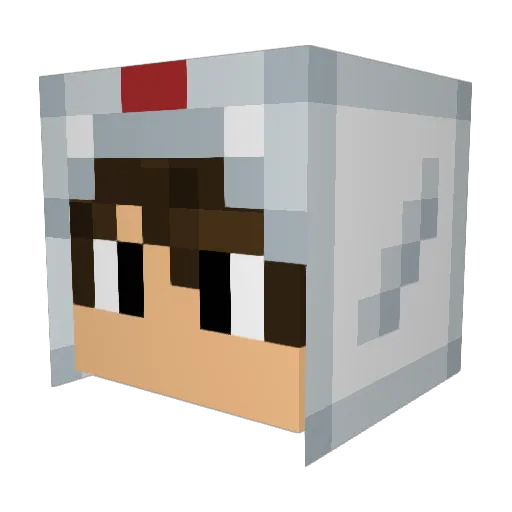 OminousRose Minecraft avatar head, 3D render