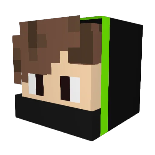 Ominus1500 Minecraft avatar head, 3D render