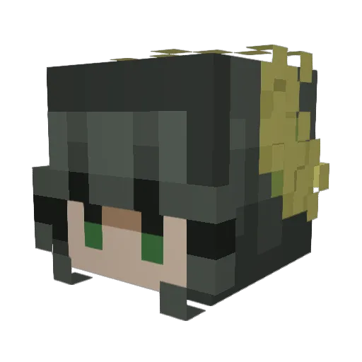 Omiri0 Minecraft avatar head, 3D render