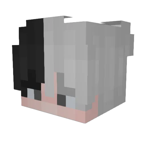 Omiriki Minecraft avatar head, 3D render