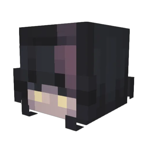 Omiwaka Minecraft avatar head, 3D render