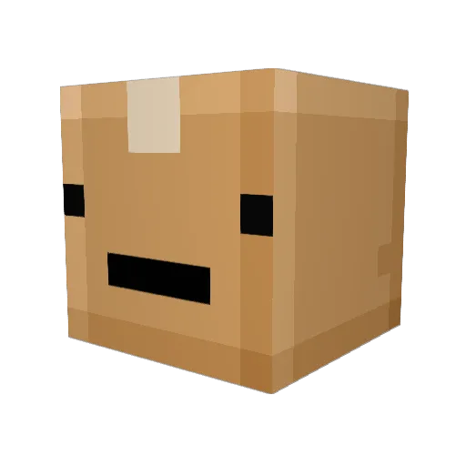 Omneex Minecraft avatar head, 3D render