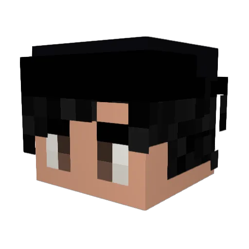 OmniAshley Minecraft avatar head, 3D render