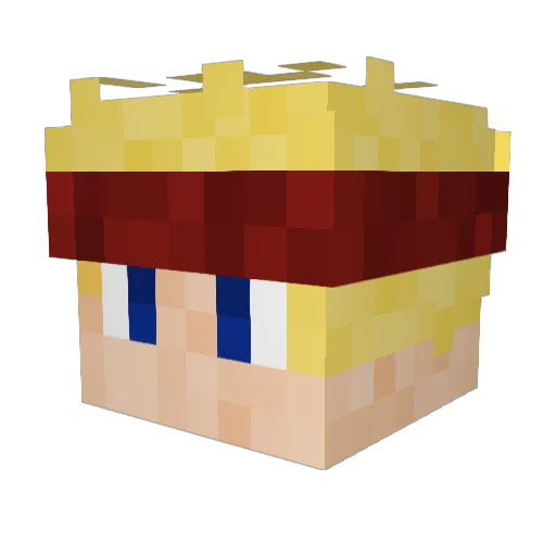 OmniBel Minecraft avatar head, 3D render