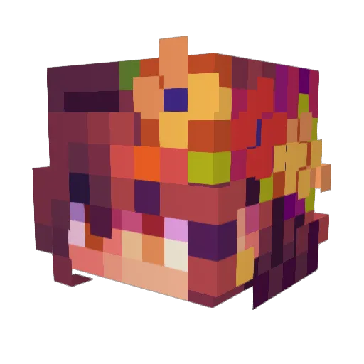 OmniChan69 Minecraft avatar head, 3D render