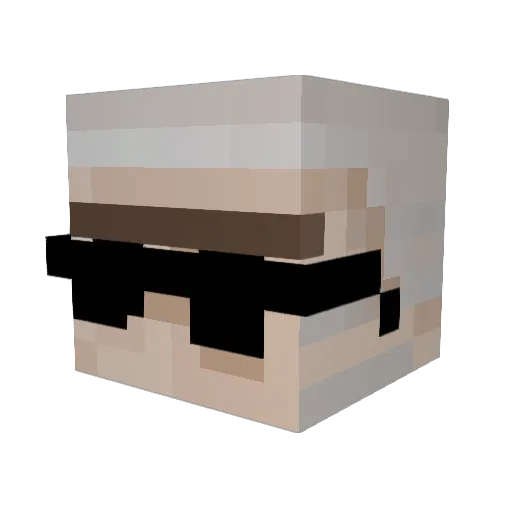 OmniKettoo Minecraft avatar head, 3D render