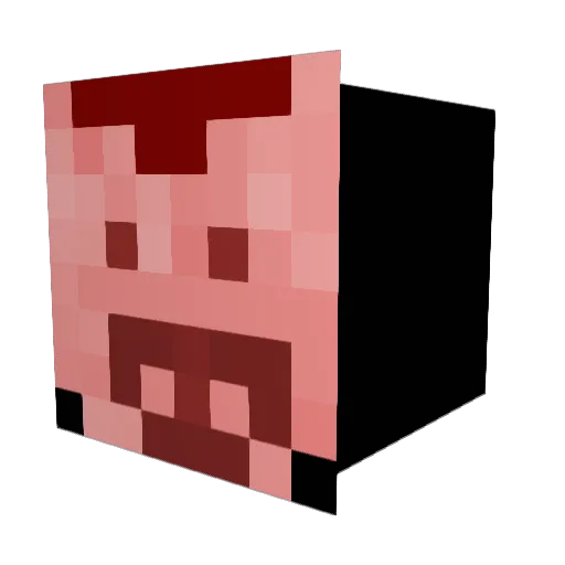 OmniPork Minecraft avatar head, 3D render