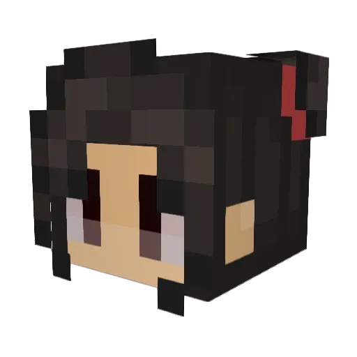 Omniami Minecraft avatar head, 3D render