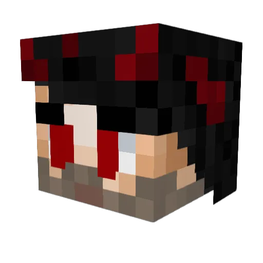Omnib Minecraft avatar head, 3D render