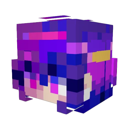 Omnibon Minecraft avatar head, 3D render