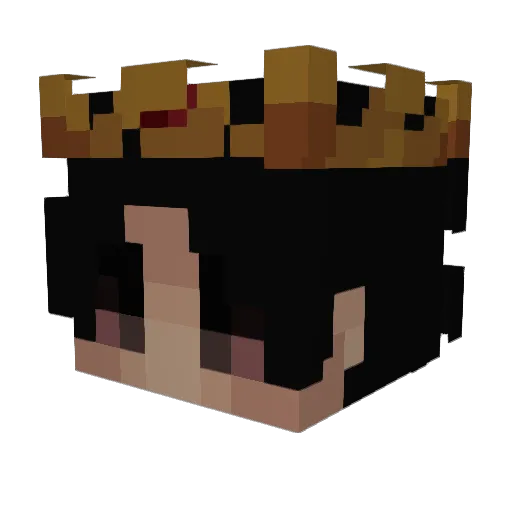 Omnic Minecraft avatar head, 3D render