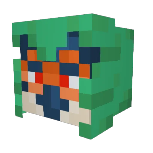 Omnick Minecraft avatar head, 3D render