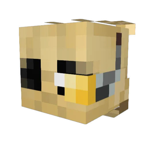 Omniling Minecraft avatar head, 3D render
