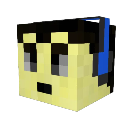 Omnimos Minecraft avatar head, 3D render