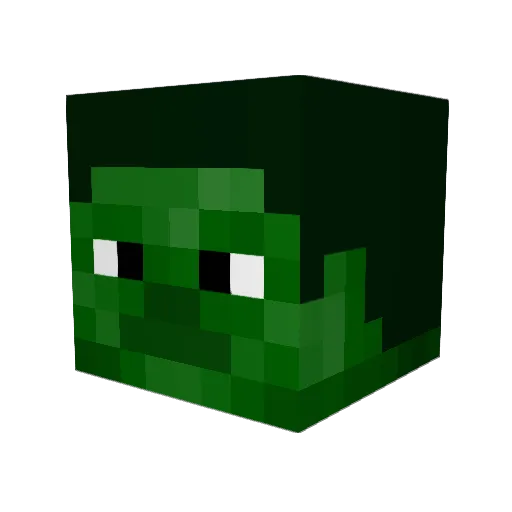Omnionkel Minecraft avatar head, 3D render