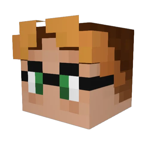 OmniscientRaisin Minecraft avatar head, 3D render