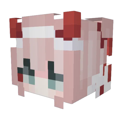 Omnivenom Minecraft avatar head, 3D render