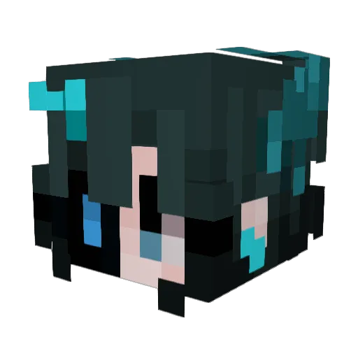 Omniversals Minecraft avatar head, 3D render